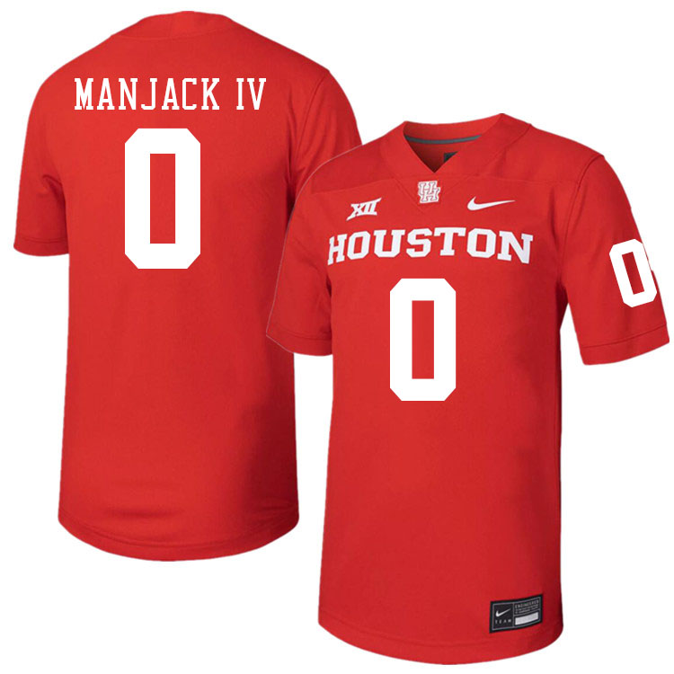 Houston Cougars #0 Joseph Manjack IV College Football Jerseys Stitched Sale-Red